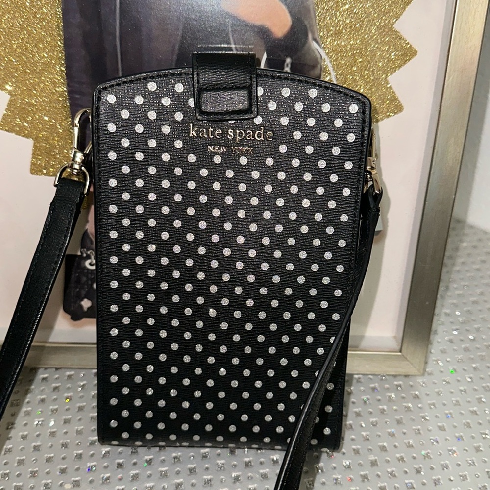 Kate Spade Black and White Polka Dot Crossbody Bag